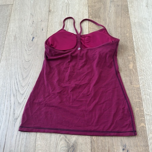 Lululemon Striped Pink Power Y Tank Women's Top racer back XL - Picture 4 of 8